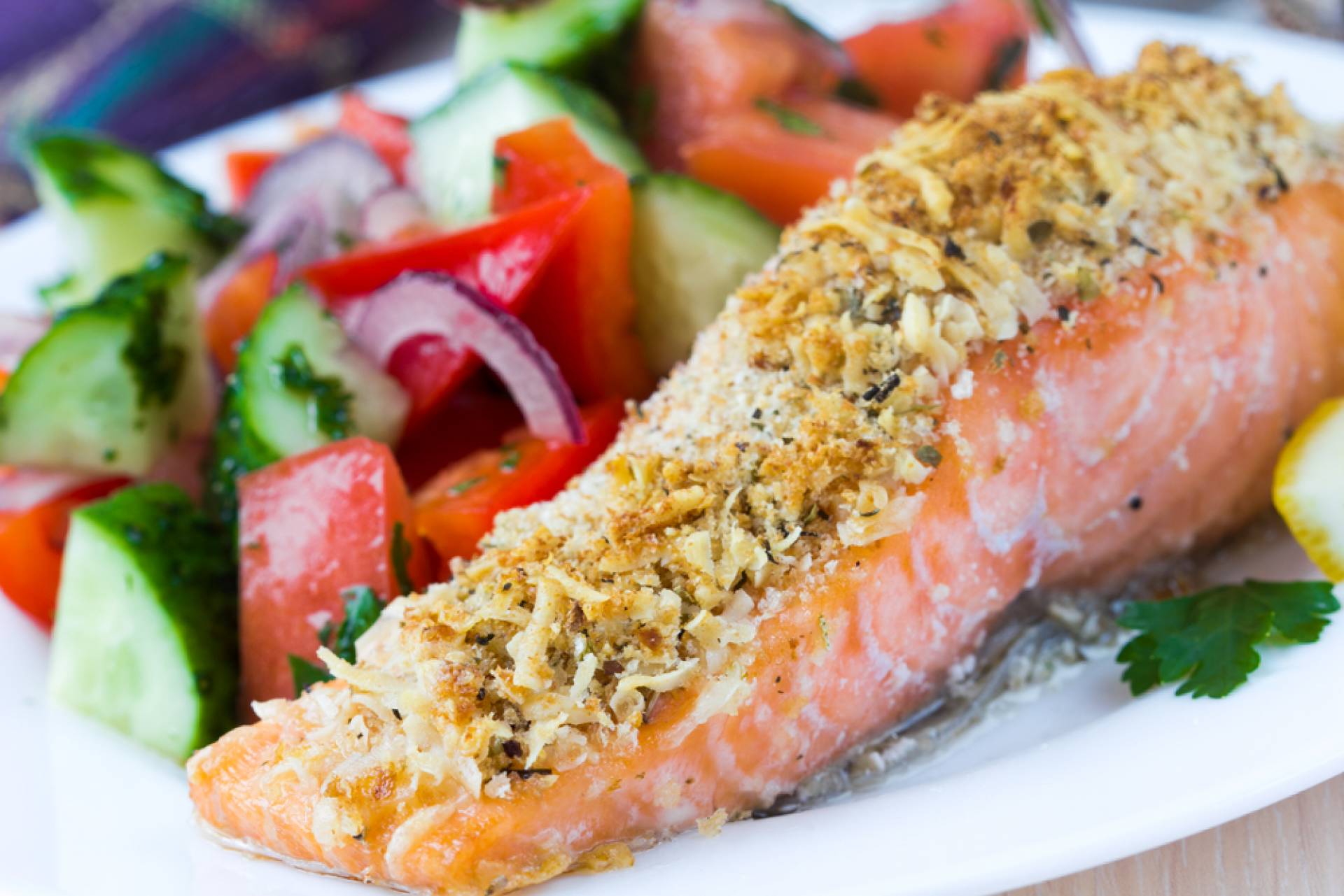 Honey Mustard and Panko Herb Salmon