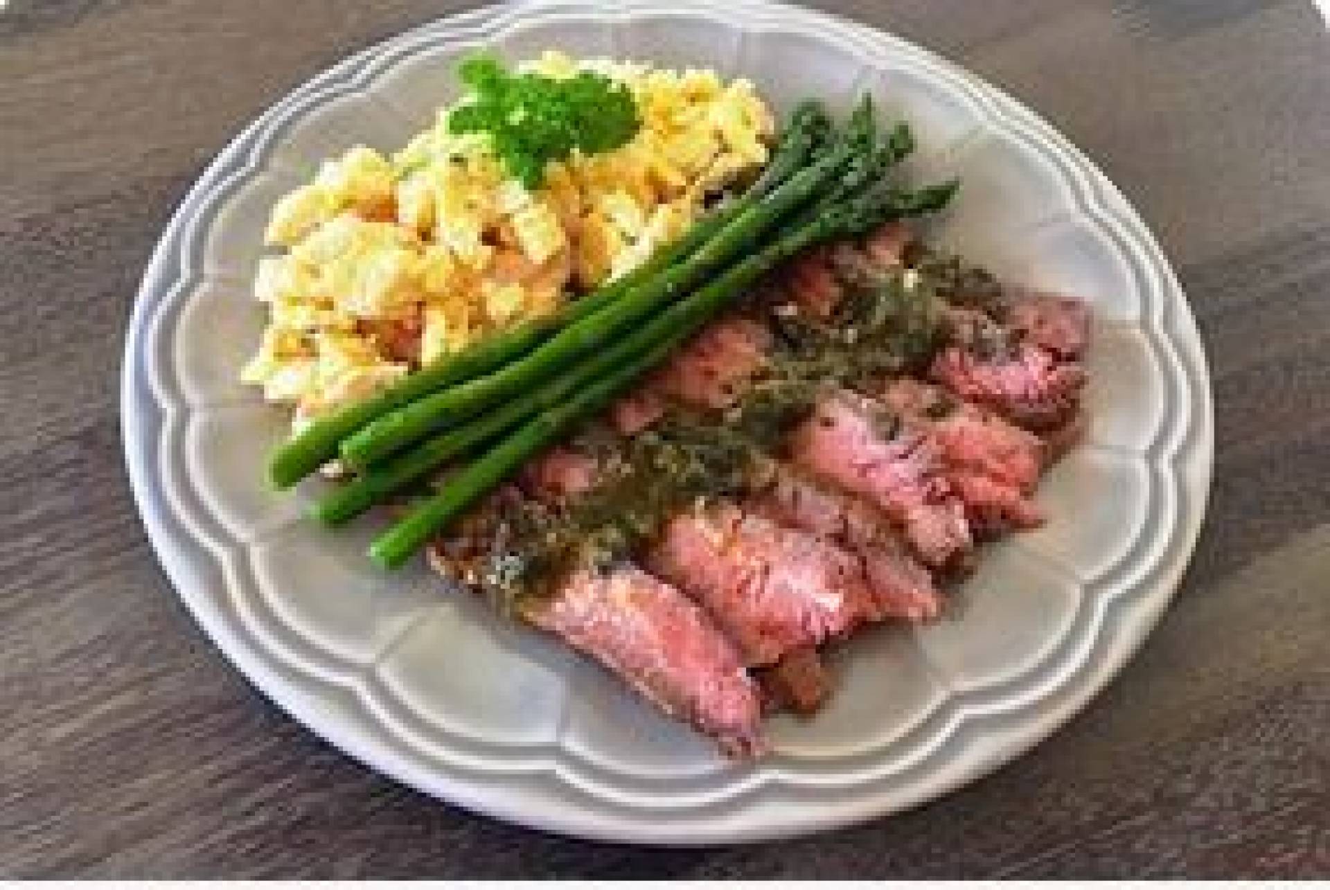 Steak and Eggs With Chimichurri Sauce