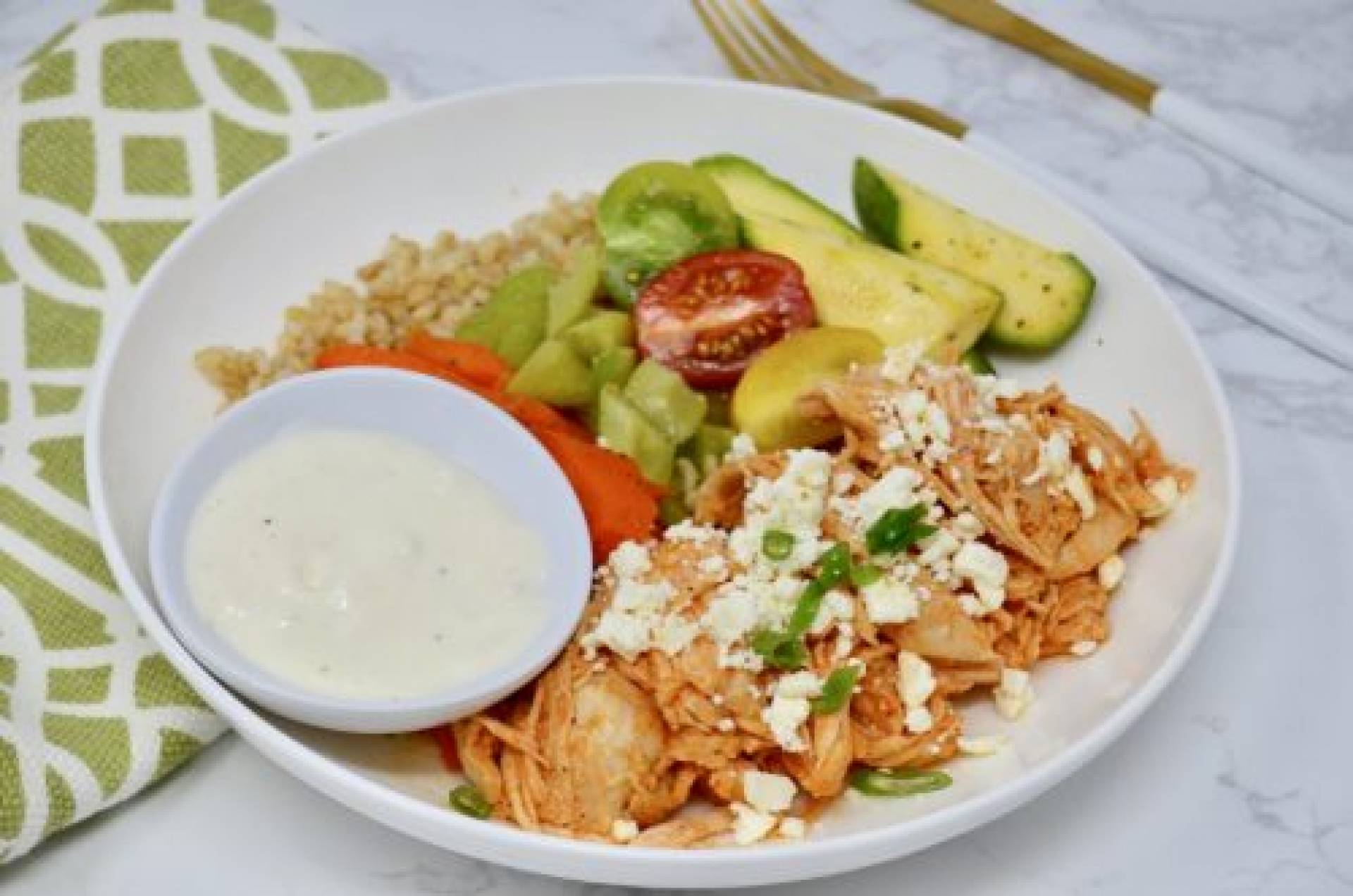 KETO Shredded Buffalo Chicken Salad