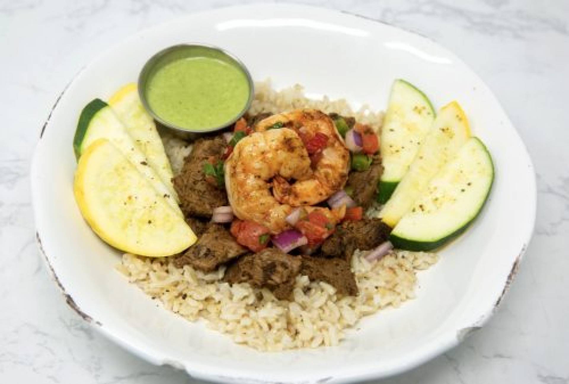 Surf and Turf Burrito Bowl