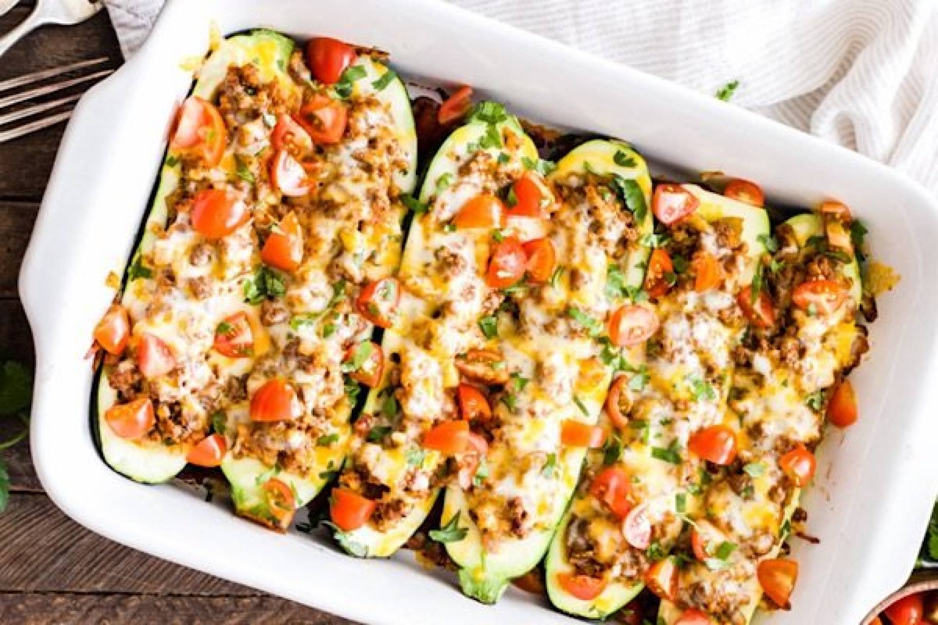 KETO Ground Beef Zucchini Boats Michaela's Meal Prep