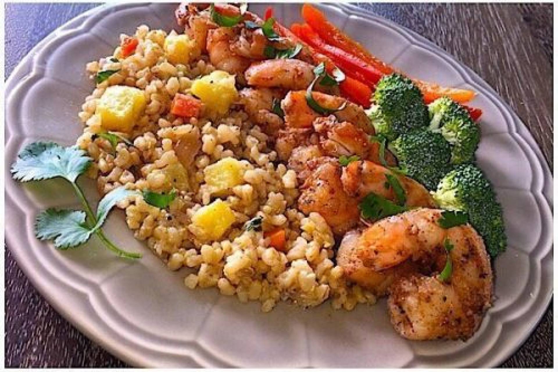 KETO Jamaican Jerk Shrimp with Fried Cauliflower Rice