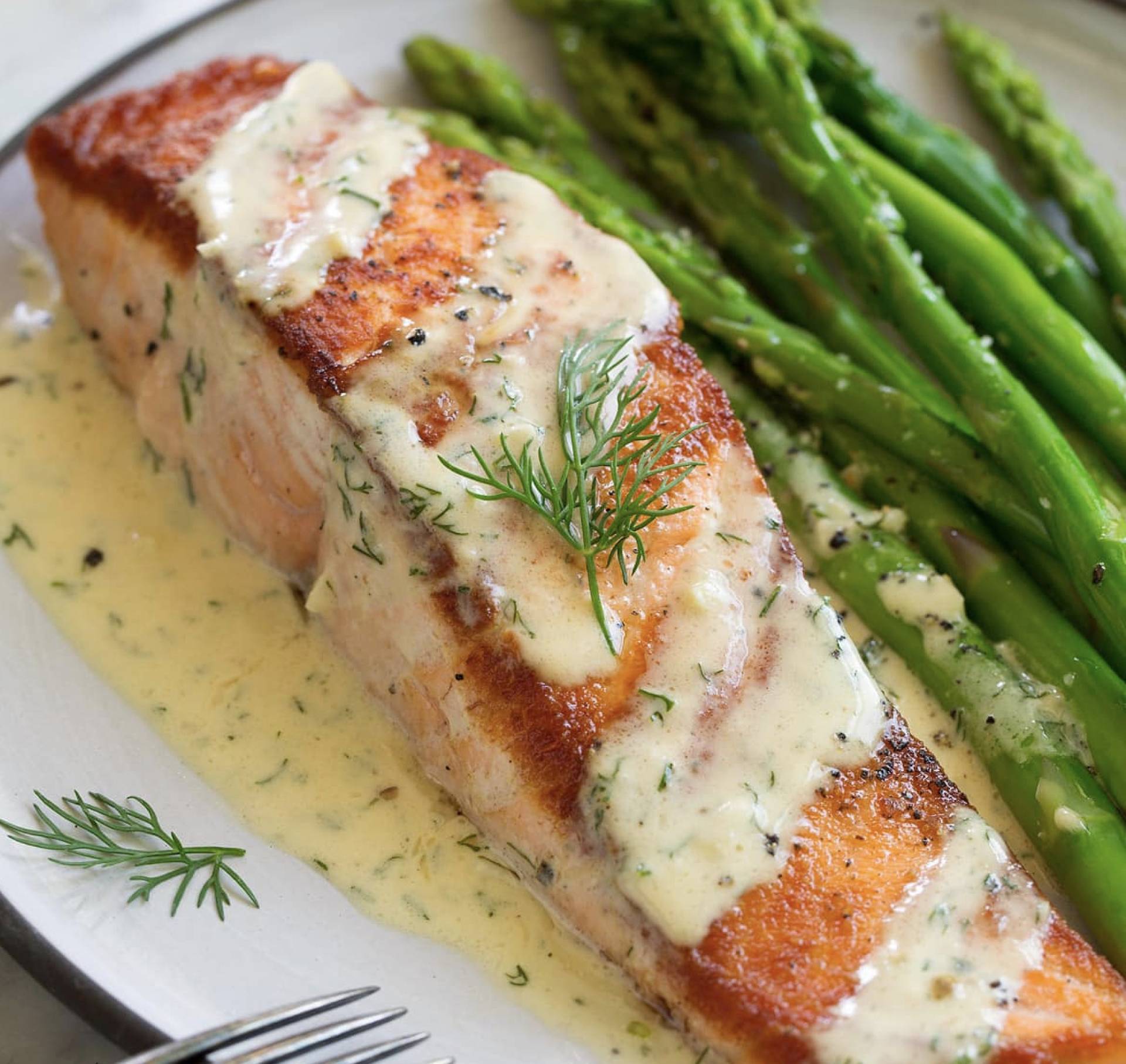 Lemon and Herb Baked Salmon with Garlic Dijon Sauce