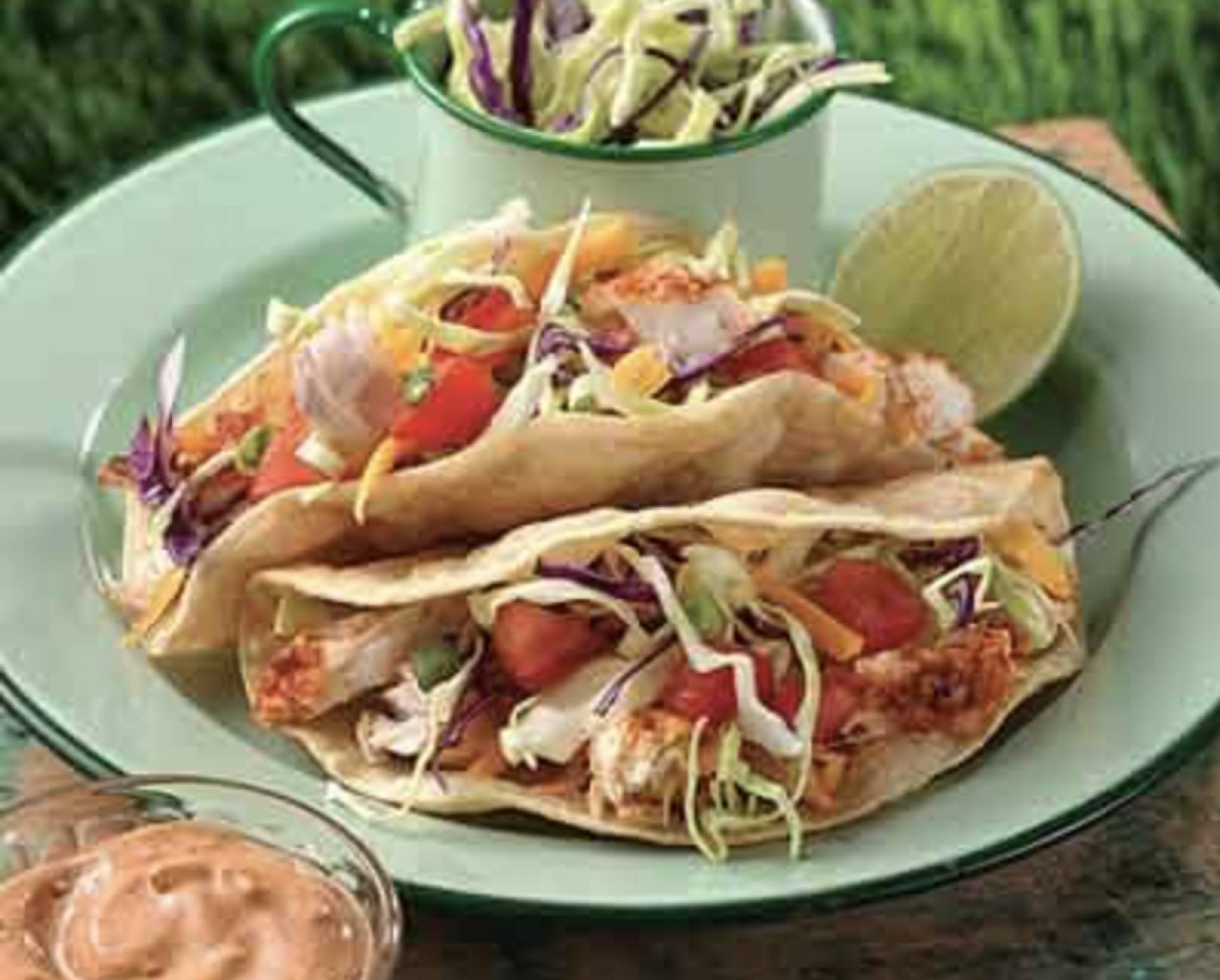 Cobia Fish Tacos with Cilantro Lime Sauce