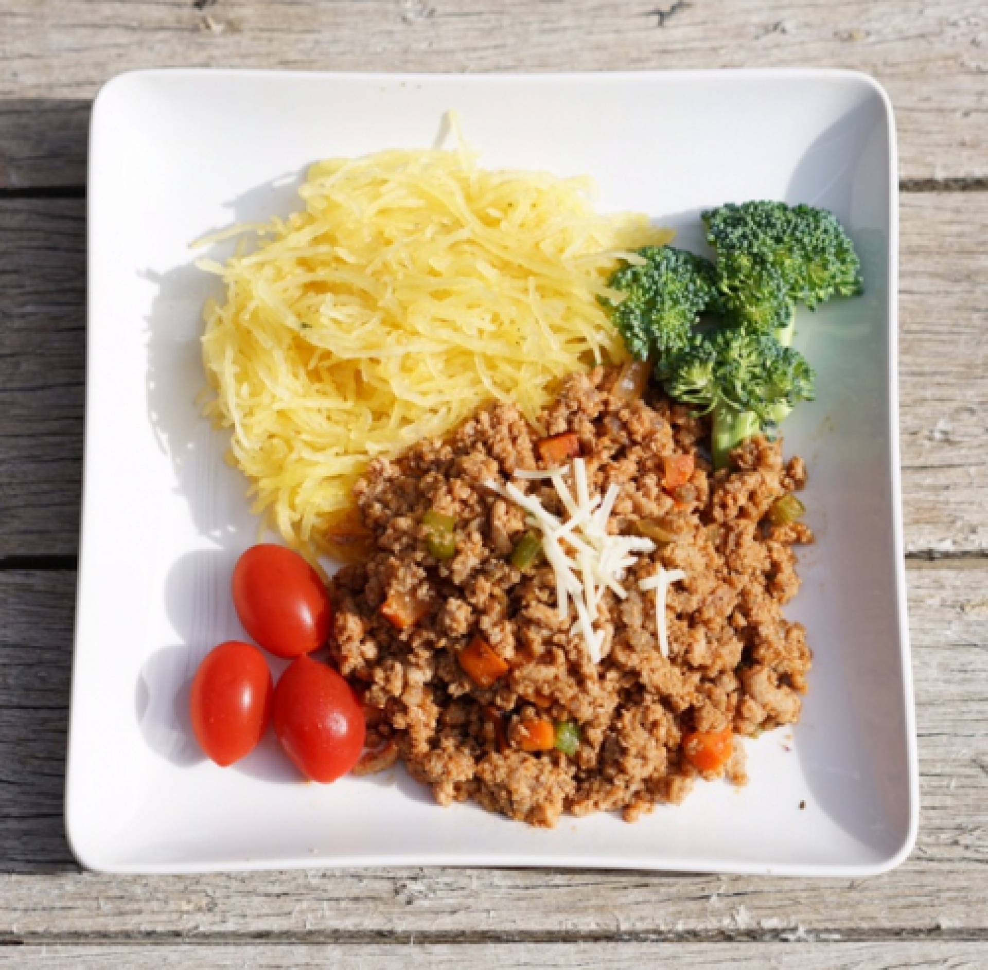 KETO Turkey Bolognese over Spaghetti Squash