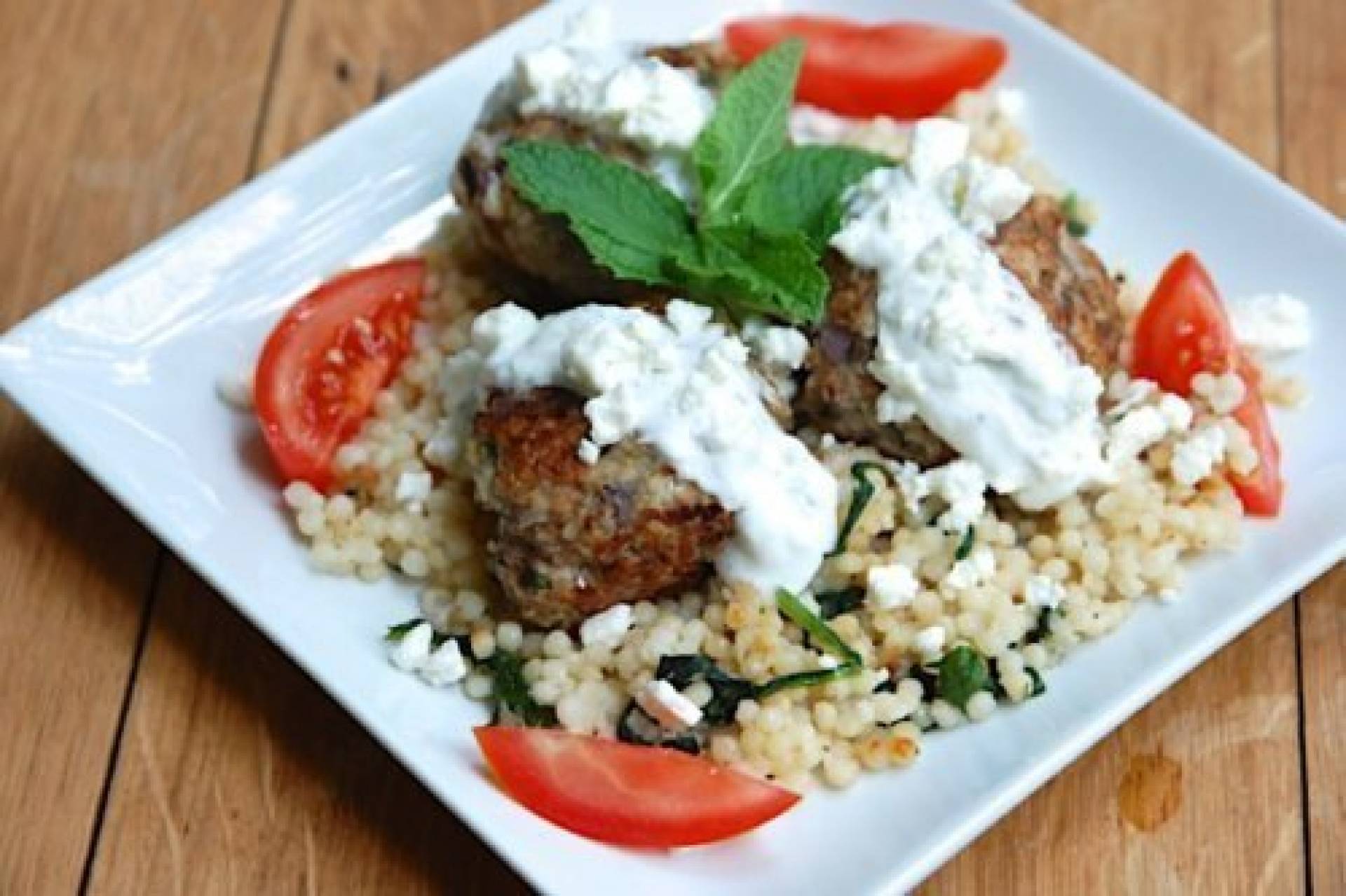 Greek Turkey Meatballs over Basmati Rice