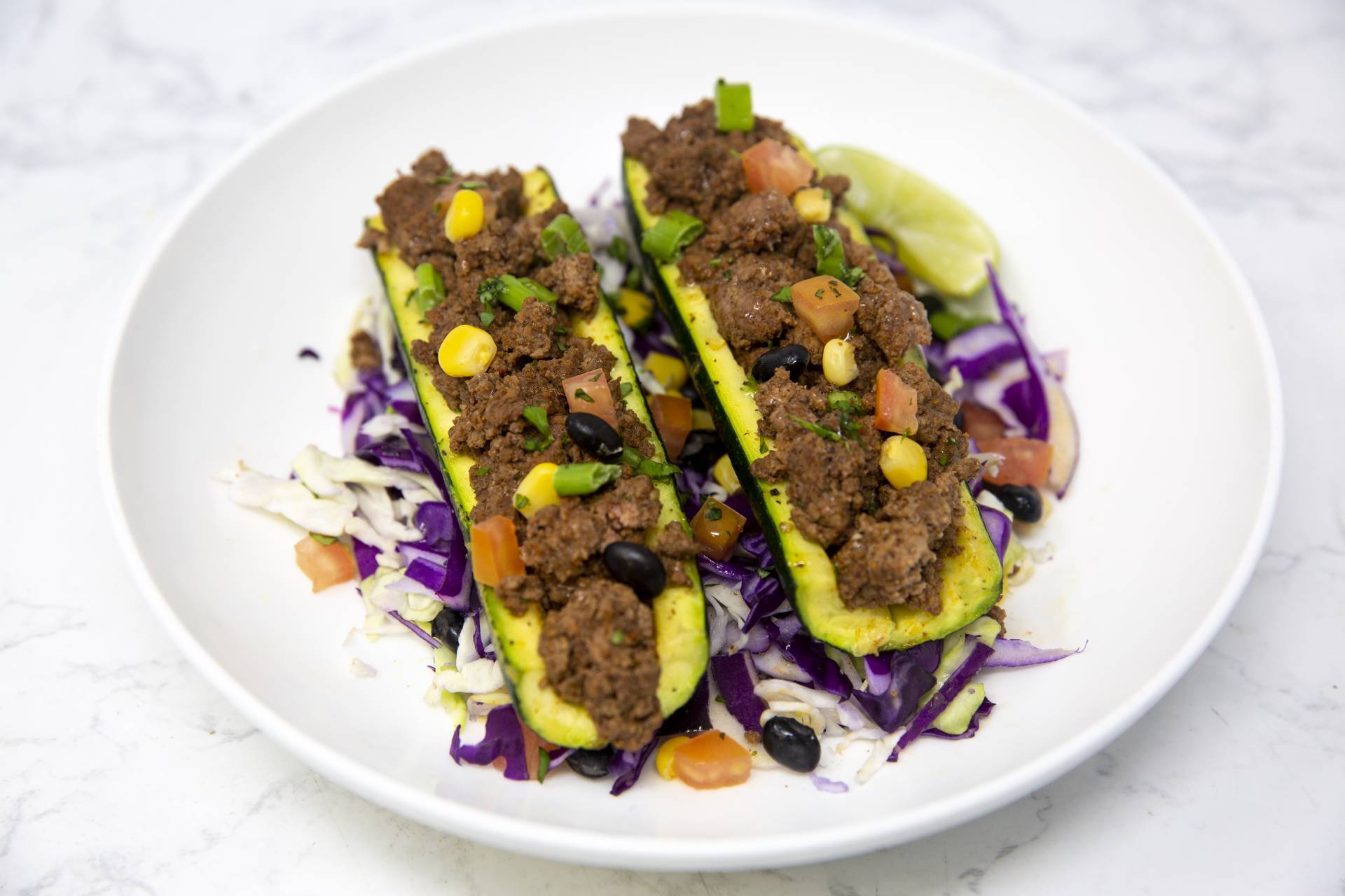 Ground Beef Zucchini Boats